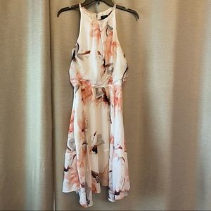 NWT White House Black Market White Floral Dress